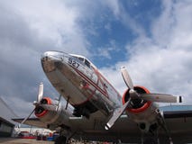 Airplane With Dual Propellers royalty free stock photo Airplane With Dual Propellers royalty free stock photo