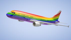 Airplane Rainbow Colours royalty free illustration Airplane Rainbow Colours royalty free illustration