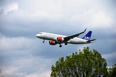 Airplane of SAS AIRLINES royalty free stock photos Airplane of SAS AIRLINES royalty free stock photos