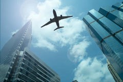 Airplane in the sky stock photo Airplane in the sky stock photo