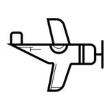 Airplane symbol icon royalty free illustration Airplane symbol icon royalty free illustration