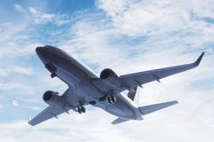 Airplane taking off. A big passenger or cargo aircraft stock photography Airplane taking off. A big passenger or cargo aircraft stock photography