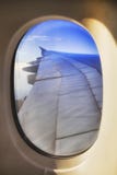 Airplane window wing blue vert royalty free stock photos Airplane window wing blue vert royalty free stock photos