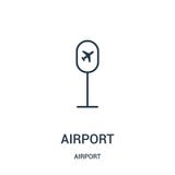 airport icon vector from airport collection. Thin line airport outline icon vector illustration stock illustration airport icon vector from airport collection. Thin line airport outline icon vector illustration stock illustration