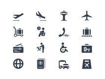 Airport Icons Royalty Free Stock Photography Airport Icons Royalty Free Stock Photography