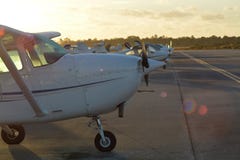 Airport strip in the morning, Florida Royalty Free Stock Photos Airport strip in the morning, Florida Royalty Free Stock Photos