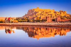 Ait Benhaddou, Morocco. Famous old clay village, High Atlas mountains in North Africa