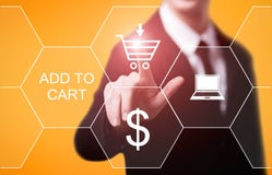 Ajoutez au panier le concept en ligne de commerce électronique d'achat de magasin de Web d'Internet photographie stock Ajoutez au panier le concept en ligne de commerce électronique d'achat de magasin de Web d'Internet photographie stock