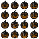 Ajuste abóboras para Halloween Fotografia de Stock Royalty Free Ajuste abóboras para Halloween Fotografia de Stock Royalty Free