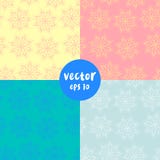 Ajuste dos fundos simples do vetor com flores ilustração stock Ajuste dos fundos simples do vetor com flores ilustração stock