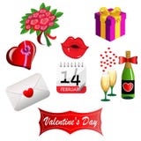Ajuste para o dia de Valentim ilustração royalty free Ajuste para o dia de Valentim ilustração royalty free