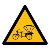 Akta sig isolaten för trehjulingsymboltecknet på vit bakgrund, vektorillustrationen EPS 10 vektor illustrationer Akta sig isolaten för trehjulingsymboltecknet på vit bakgrund, vektorillustrationen EPS 10 vektor illustrationer