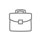 Aktenkoffer, Portfolio, Taschenlinie Ikone lizenzfreie abbildung Aktenkoffer, Portfolio, Taschenlinie Ikone lizenzfreie abbildung