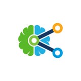 Aktie Brain Logo Icon Design royaltyfri illustrationer Aktie Brain Logo Icon Design royaltyfri illustrationer