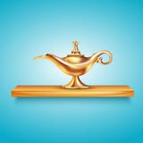Aladdin Lamp On Pedestal Composition illustration de vecteur Aladdin Lamp On Pedestal Composition illustration de vecteur