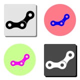 Alambradas de la bicicleta Icono plano del vector stock de ilustración Alambradas de la bicicleta Icono plano del vector stock de ilustración
