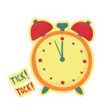 alarm clock make tick tock. Last minute symbol. Time is over royalty free illustration alarm clock make tick tock. Last minute symbol. Time is over royalty free illustration