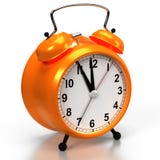 Alarm clock on white background. 3D royalty free illustration Alarm clock on white background. 3D royalty free illustration