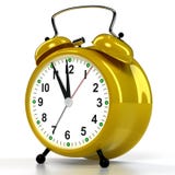 Alarm clock on white background. 3D royalty free illustration Alarm clock on white background. 3D royalty free illustration