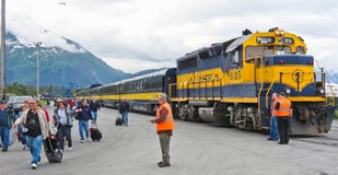 Alaska Railroad Cruise Ship Drop Off Stock Image Alaska Railroad Cruise Ship Drop Off Stock Image