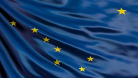 Alaska stanu flaga Machać flagę Alaska stan, Stany Zjednoczone Ameryka ilustracja wektor Alaska stanu flaga Machać flagę Alaska stan, Stany Zjednoczone Ameryka ilustracja wektor