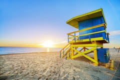Alba del sud della spiaggia di Miami fotografia stock libera da diritti Alba del sud della spiaggia di Miami fotografia stock libera da diritti