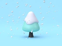 albero astratto 3d di stile del fumetto di scena di concetto della natura di inverno rendere illustrazione vettoriale albero astratto 3d di stile del fumetto di scena di concetto della natura di inverno rendere illustrazione vettoriale