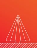 Albero di Natale con le candele e le palle decorative illustrazione di stock Albero di Natale con le candele e le palle decorative illustrazione di stock