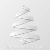 Albero di Natale decorativo bianco illustrazione vettoriale Albero di Natale decorativo bianco illustrazione vettoriale