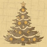 Albero di Natale dell'annata illustrazione vettoriale Albero di Natale dell'annata illustrazione vettoriale