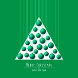 Albero di Natale Palle passanti Verde illustrazione vettoriale Albero di Natale Palle passanti Verde illustrazione vettoriale