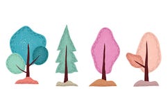 Albero sveglio disegnato a mano, con i modelli editabili illustrazione di stock Albero sveglio disegnato a mano, con i modelli editabili illustrazione di stock