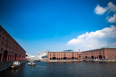Albert Dock And Liver Buildings In Liverpool Royalty Free Stock Photos Albert Dock And Liver Buildings In Liverpool Royalty Free Stock Photos