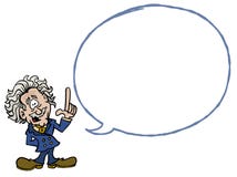 Albert Einstein mit einer leeren Dialogblase vektor abbildung Albert Einstein mit einer leeren Dialogblase vektor abbildung