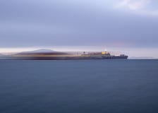 Alcatraz ö och San Francisco Bay royaltyfri foto Alcatraz ö och San Francisco Bay royaltyfri foto
