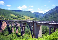 Alcatrão de Montenegro, rio, ponte, parque natural nacional imagem de stock Alcatrão de Montenegro, rio, ponte, parque natural nacional imagem de stock