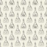 Alchemy seamless pattern with bottles stock illustration Alchemy seamless pattern with bottles stock illustration