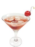 Alcohol Cocktail With Ice And Cherry Stock Image Alcohol Cocktail With Ice And Cherry Stock Image