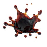 Alcohol, cola, coffee liquid splash with droplets isolated. 3D illustration royalty free illustration Alcohol, cola, coffee liquid splash with droplets isolated. 3D illustration royalty free illustration