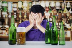 Alcoholic Man In A Bar Stock Photography Alcoholic Man In A Bar Stock Photography