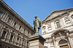 Alessandro Manzoni Monument In Milan Stock Photography