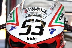 Alex Polita - Ducati 1198R - corsa di Barni fotografia stock libera da diritti Alex Polita - Ducati 1198R - corsa di Barni fotografia stock libera da diritti