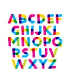 Alfabeto colorato disegnato a mano divertente ABC Concetto creativo di tipografia di vettore illustrazione vettoriale Alfabeto colorato disegnato a mano divertente ABC Concetto creativo di tipografia di vettore illustrazione vettoriale