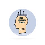 Algorithm, brain, conclusion, process, thinking Flat Color Icon Vector royalty free illustration Algorithm, brain, conclusion, process, thinking Flat Color Icon Vector royalty free illustration