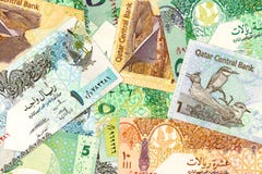 Algum fundo das cédulas do riyal de qatari Algum fundo das cédulas do riyal de qatari