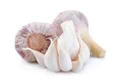 Alho grande novo no branco Foto de Stock Alho grande novo no branco Foto de Stock