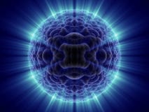 Alien Fantasy Unknown Micro Cell With Blue Shines Royalty Free Stock Photos