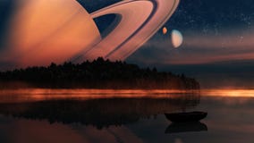 Alien Planet - 3D Rendered Computer Artwork Royalty Free Stock Photo Alien Planet - 3D Rendered Computer Artwork Royalty Free Stock Photo