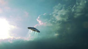 Alien UFO near Earth