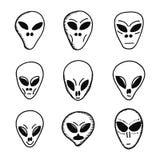 Silhouettes of aliens stock vector. Illustration of silhouette - 28571029